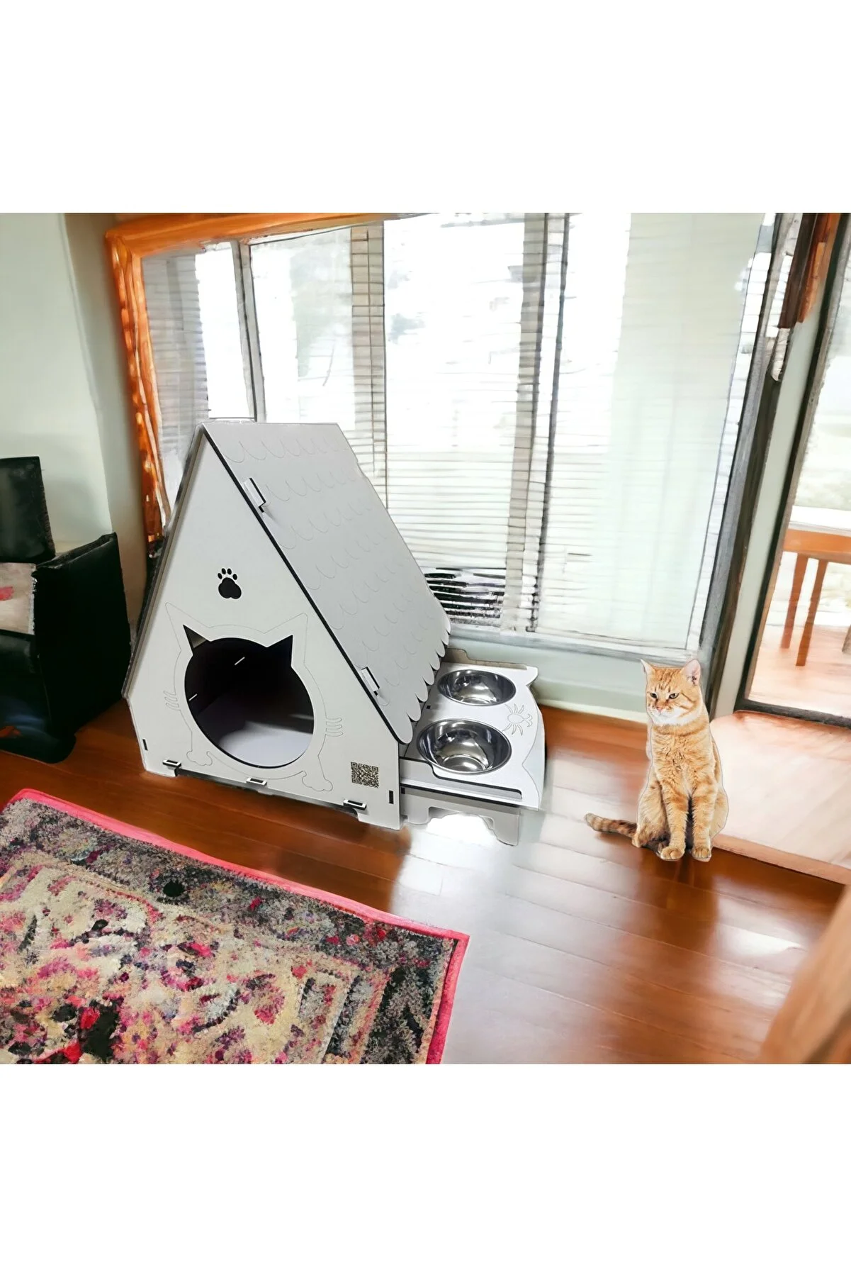 Girist Pet Mama Kabı Hediyeli Demonte Kedi Evi