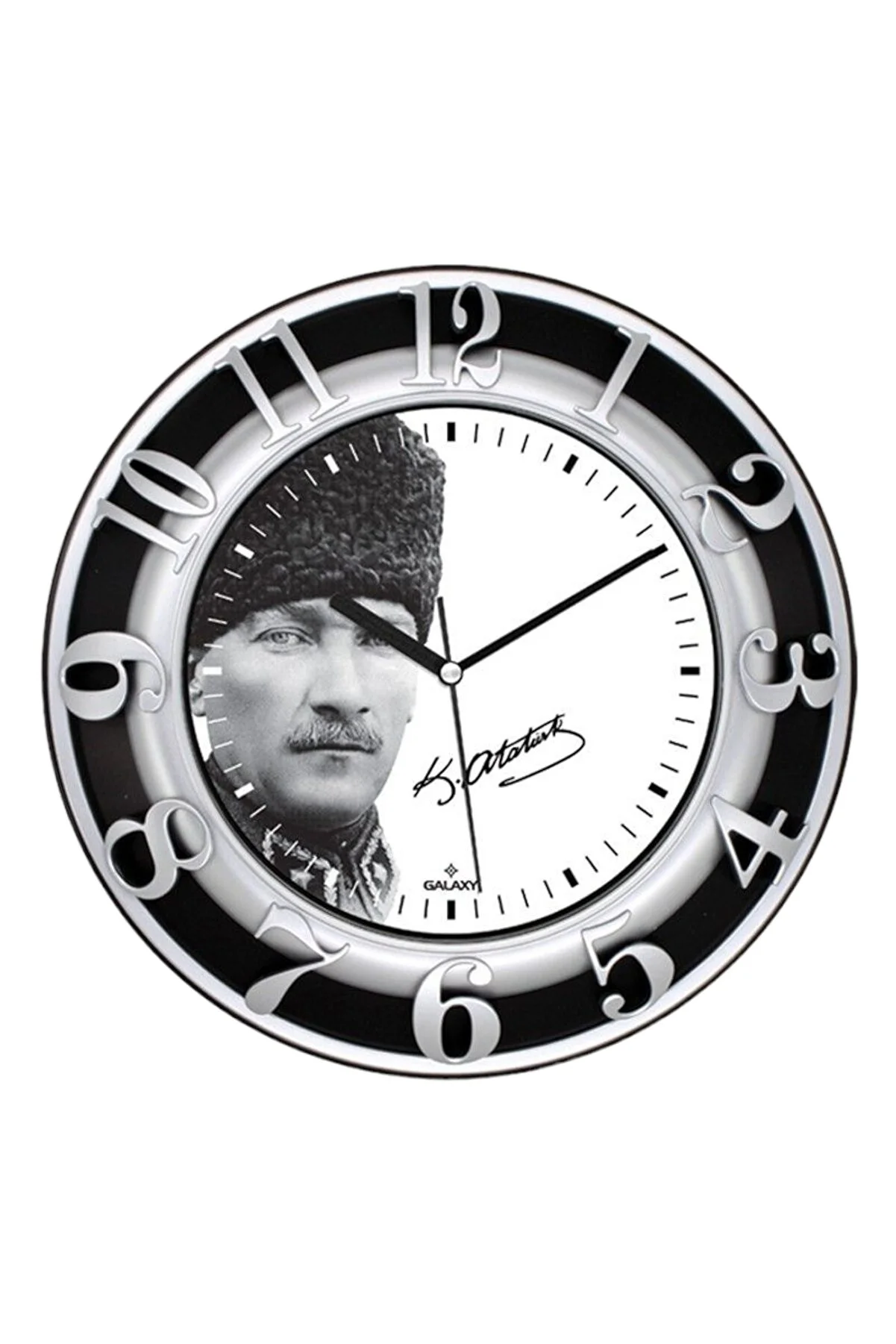 Genel Markalar Mustafa Kemal Atatürk İmzalı Duvar Saati 30 cm