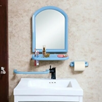Girist Home Kubbeli Lavabo Ayna Seti Beyaz
